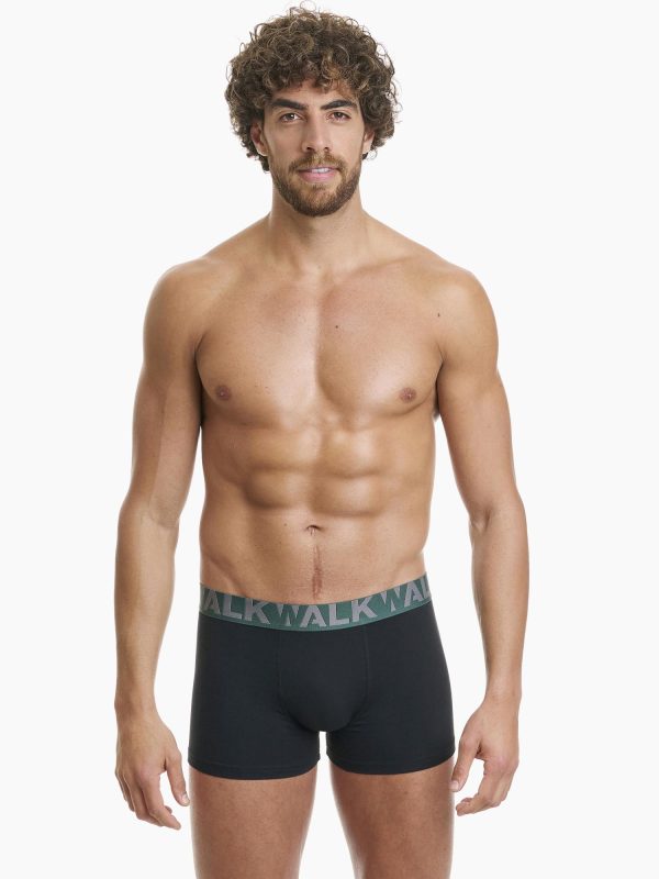 Boxer Ανδρικό Walk 2 τεμάχια μαύρο-μαύρο W1755-1_0202