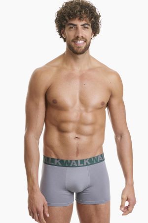 Boxer Ανδρικό Walk 2 τεμάχια πράσινο σκ.-γκρι W1755-1_4012