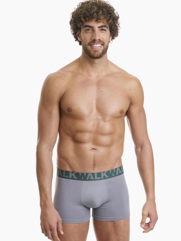 Boxer Ανδρικό Walk 2 τεμάχια πράσινο σκ.-γκρι W1755-1_4012