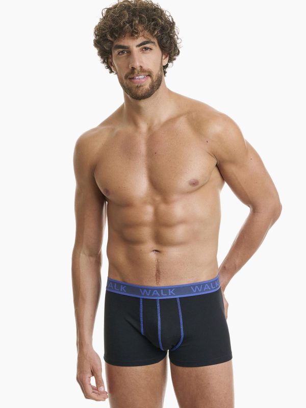 Boxer Ανδρικό Walk 2 τεμάχια μαύρο-μαύρο W1756-1_0202
