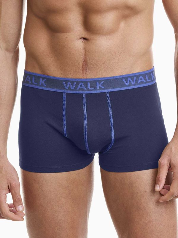 Boxer Ανδρικό Walk 2 τεμάχια μπλε σκούρο-ρουά W1756_0347 - Image 3