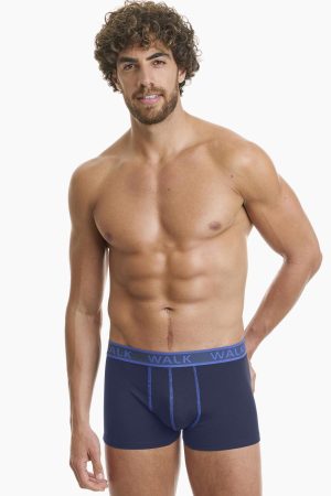Boxer Ανδρικό Walk 2 τεμάχια μπλε σκούρο-ρουά W1756_0347