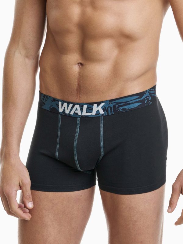 Boxer Ανδρικό Walk 2 τεμάχια μαύρο-πετρόλ W1762-4_0287 - Image 4