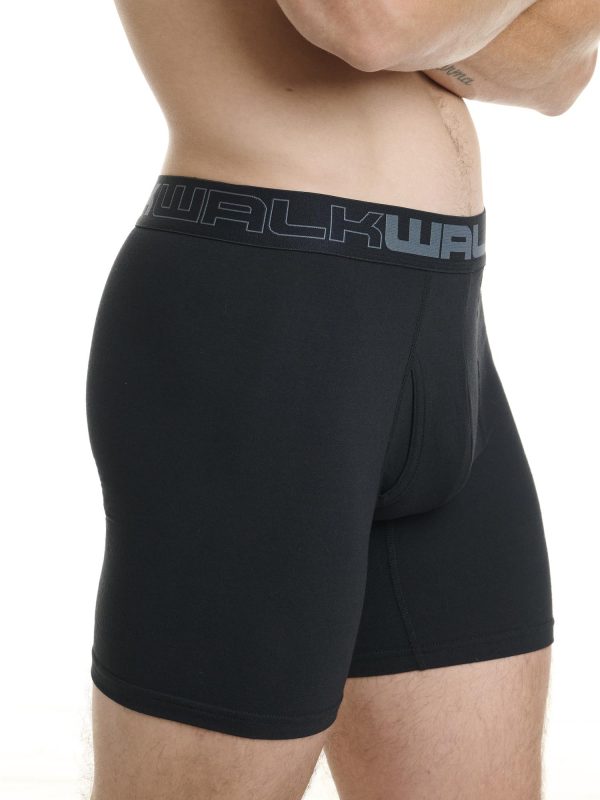 Boxer Ανδρικό Walk Μακρύ πόδι με άνοιγμα 2 τεμάχια μαύρο-μαύρο W1764-1_0202 - Image 7