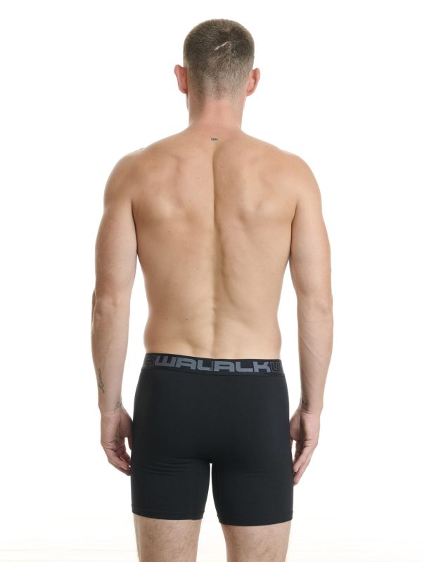 Boxer Ανδρικό Walk Μακρύ πόδι με άνοιγμα 2 τεμάχια μαύρο-μαύρο W1764-1_0202 - Image 4