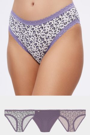 Γυναικεία κυλοτάκια MINERVA Cotton Touch Γυναικείο Brazil Σλιπ 3τμχ 82367