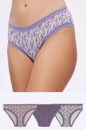 Γυναικεία κυλοτάκια MINERVA Cotton Touch Γυναικείο Bikini Σλιπ 3τμχ 82368