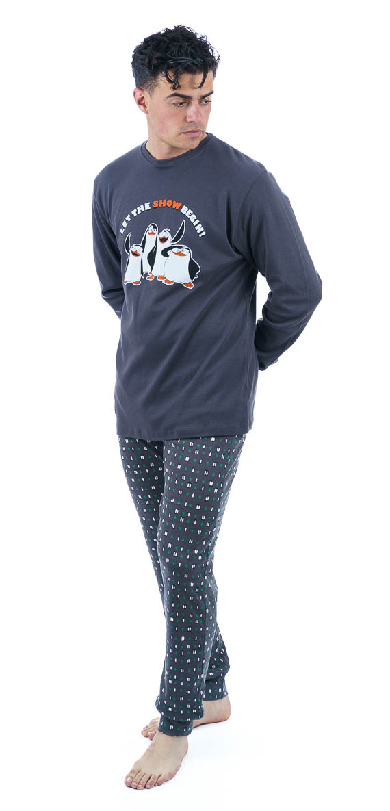 Ανδρική πυτζάμα Sara “Penguin” ανθρακί 1271 - Image 2