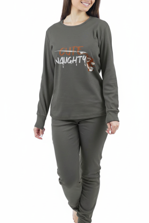 Γυναικεία πυτζάμα Sara “Tom” γραφίτης 1277