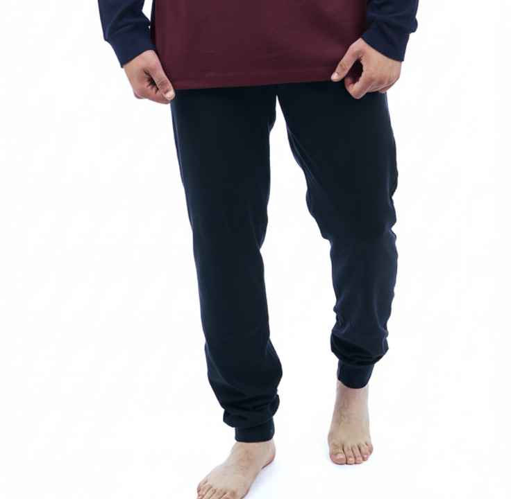 Ανδρική πυτζάμα Dustin Billy “Wildlife bear” ΜΠΛΕ ΜΠΟΡΝΤΟ B653 - Image 3