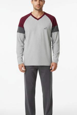 Ανδρική πυτζάμα Dustin Billy “Fox” γκρι B646