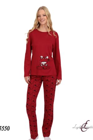 Γυναικεία πυτζάμα Lydia Creations “Bunny” μπορντό 25550