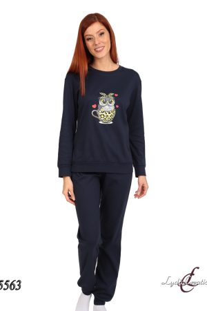 Γυναικεία πυτζάμα Lydia Creations “Cup” μπλε σκούρο 25563