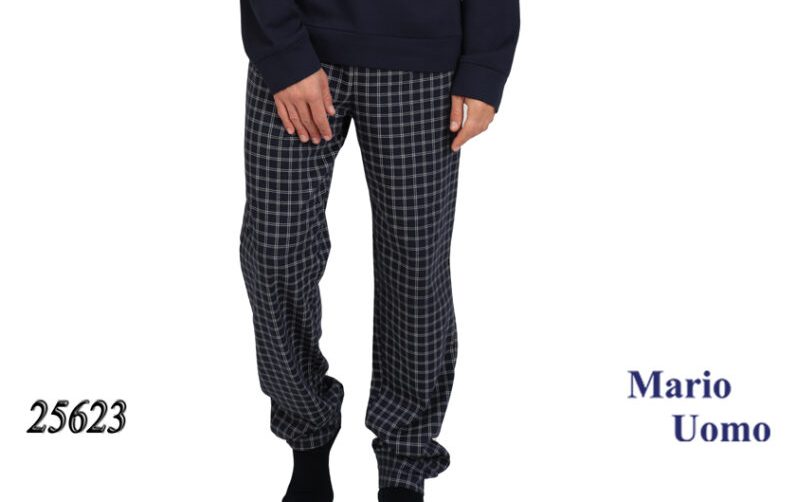 Ανδρική πυτζάμα Lydia Creations “Awesome” μπλε 25623 - Image 3