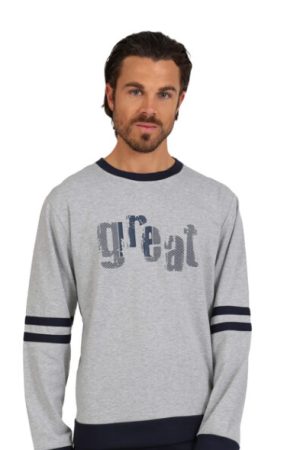 Alternative view of Ανδρική πυτζάμα Lydia Creations “Great” μπλε 25633