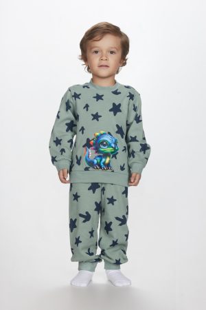 Πυτζάμα αγόρι 1-5 Dreams “Dino Stars” χακί 2574113