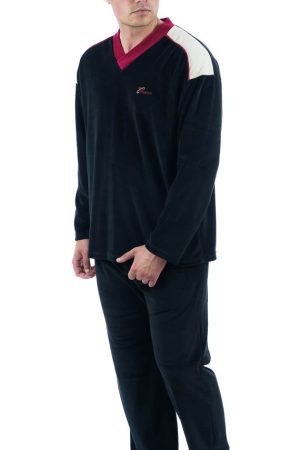 Ανδρική πυτζάμα Βελουτέ Dustin Billy “Velour” μαύρο 3080