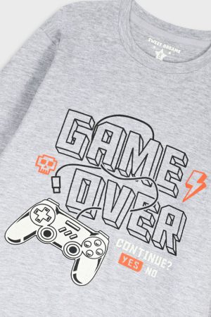 Alternative view of Πυτζάμα αγόρι Energiers “Game over” γκρι 33-125000-9-043