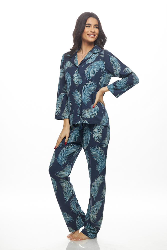 Γυναικεία πυτζάμα Galaxy “Flower” εμπριμέ 824-25 - Image 4