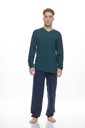 Ανδρική πυζάμα Galaxy “V neck” πράσινο 751-25