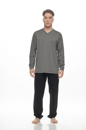 Ανδρική πυζάμα Galaxy “Pattern” γκρι 753-25
