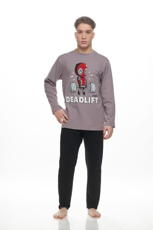 Ανδρική πυτζάμα Galaxy “Deadlift” γκρι 791-25