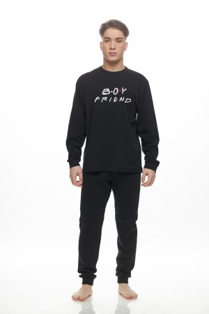 Ανδρική πυτζάμα Galaxy “Boyfriend” μαύρο 792-25