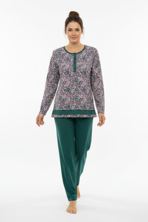 Γυναικεία πυτζάμα Lydia Creations “Nice” πράσινο 25543