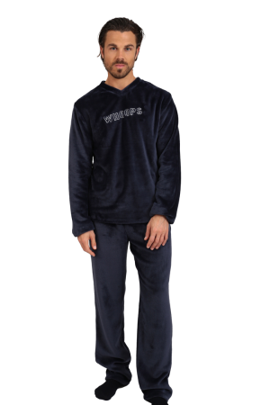 Ανδρική πυτζάμα Fleece Lydia Creations “Whoops” μπλε 25658