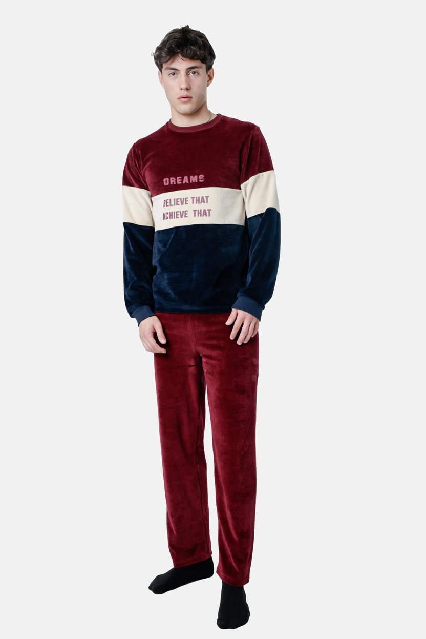 Ανδρική πυζάμα DREAMS “BELIEVER” ΜΠΟΡΝΤΟ 2578102 - Image 3