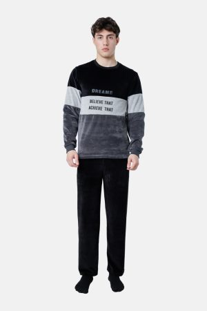 Ανδρική πυζάμα DREAMS “BELIEVER” ΜΑΥΡΟ 2578102