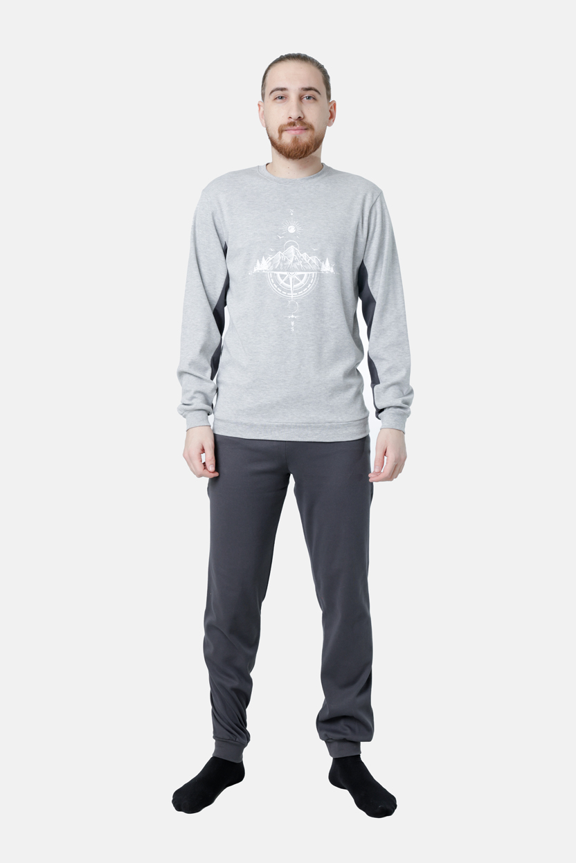 Ανδρική πυζάμα DREAMS “MOON CHILD”  ΓΚΡΙ 2578104