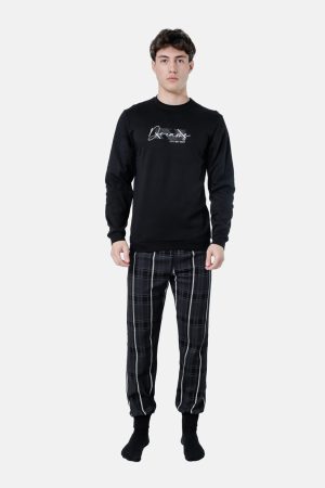 Ανδρική πυζάμα DREAMS “ILLUSIONS” ΜΑΥΡΟ 2578107