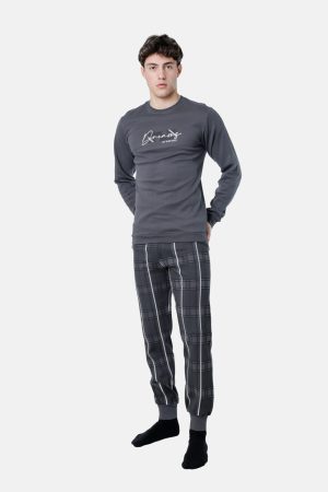 Alternative view of Ανδρική πυζάμα DREAMS “ILLUSIONS” ανθρακί 2578107