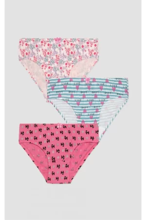 Κυλοτάκι κορίτσι Minerva “Poodle” Παιδικό Σλιπ 3 τμχ πολύχρωμο 45574-253