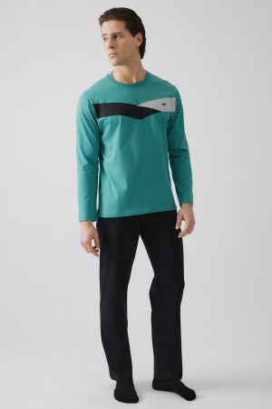 Ανδρική πυζάμα Minerva “Bull” green grass 90-71271-308