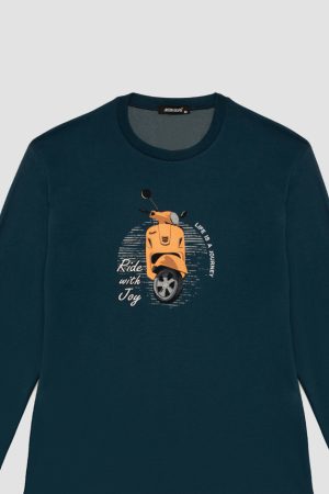 Alternative view of Ανδρική πυζάμα Minerva “Vespa” petrol deep 90-71301-408