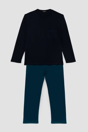 Ανδρική πυζάμα Minerva “Bull” green grass 90-71313-100