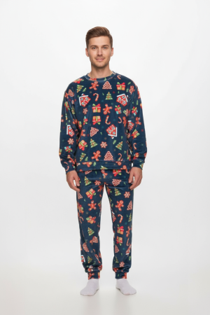 Ανδρική πυζάμα DREAMS “XMAS FAMILY” ΜΠΛΕ 2578100
