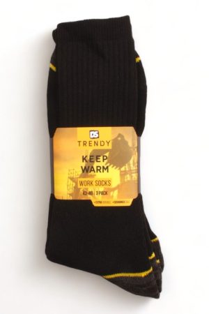 Κάλτα ανδρική Work socks Trendy μαύρο 3 τεμάχια BM412