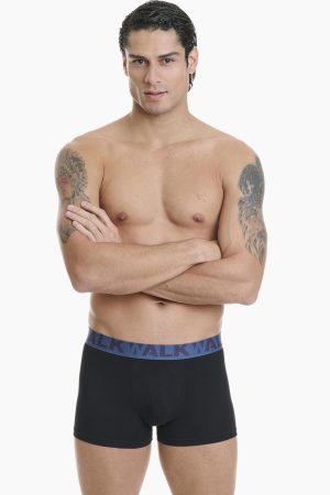 Boxer Ανδρικό Walk 2 τεμάχια μαύρο-μαύρο W1755-1_0202