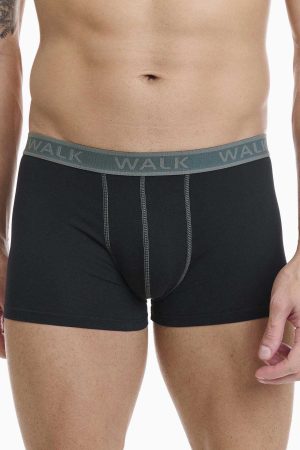 Alternative view of Boxer Ανδρικό Walk 2 τεμάχια μαύρο-μαύρο W1756-0202
