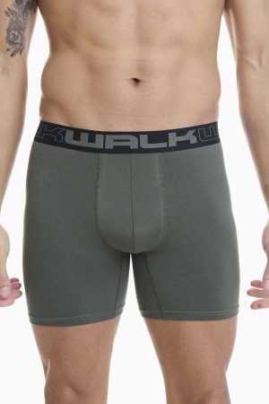 Boxer Ανδρικό Walk Μακρύ πόδι 2 τεμάχια μπλε-χακί W1764-2_0324