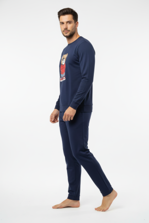 Alternative view of Ανδρική πυτζάμα Lydia Creations “Bear” μπλε 25663