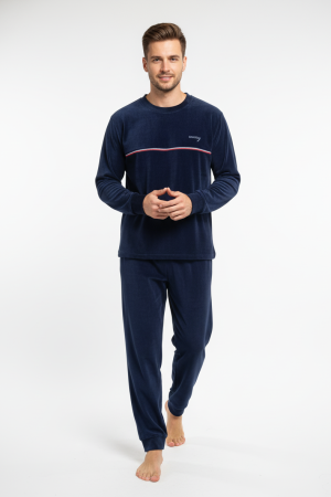 Πυτζάμα ανδρική Βελουτέ Οδυσσεύ μπλε σκούρο 2908
