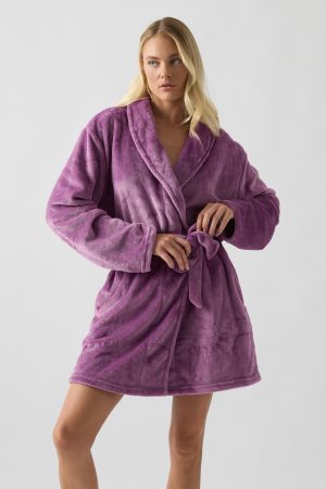 Γυναικεία ρόμπα Minerva Fleece VIOLET 96-52701-253