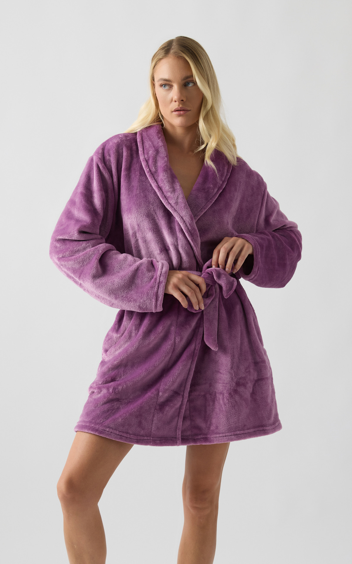 Γυναικεία ρόμπα Minerva Fleece VIOLET 96-52701-253
