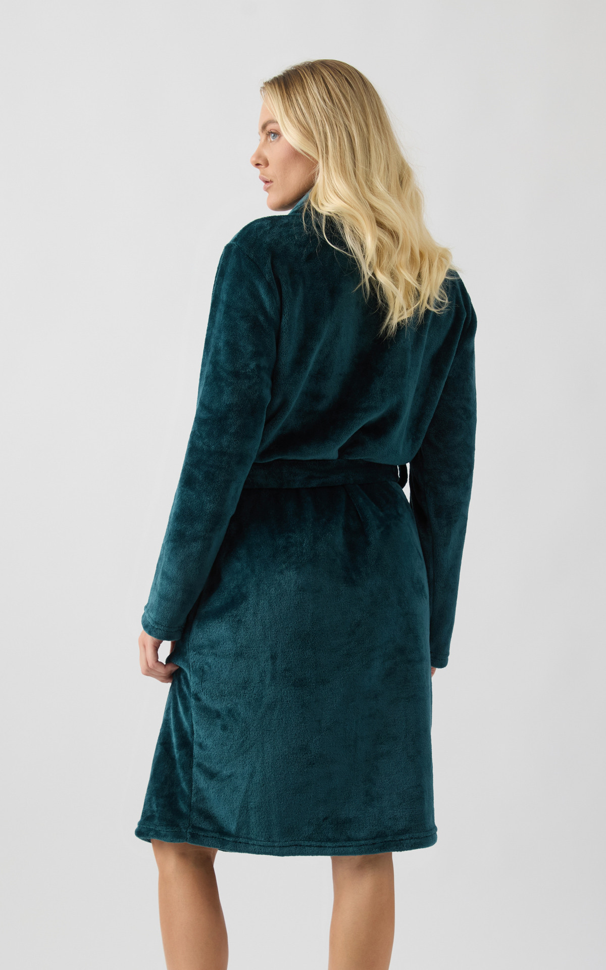 Γυναικεία ρόμπα Μακριά Minerva Fleece petrol pine 96-52702-198 - Image 3