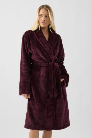 Γυναικεία ρόμπα Minerva Fleece ΔΑΜΑΣΚΗΝΙ 96-52702-703