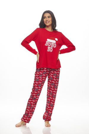 Γυναικεία πυζάμα Galaxy “x-mas” κόκκινο 203-25